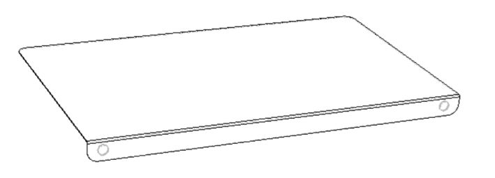 Tischkantenschutz aus transparentem Plexiglas